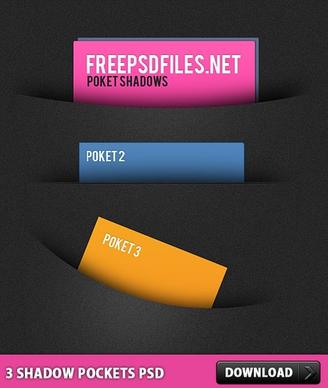 3 Shadow Pockets Free PSD