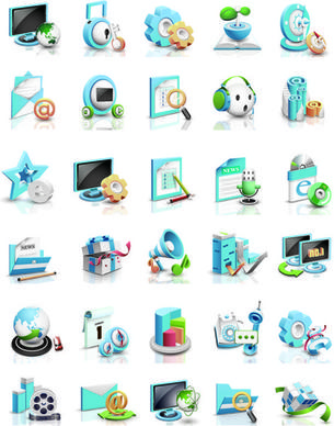 3d business infographics icons