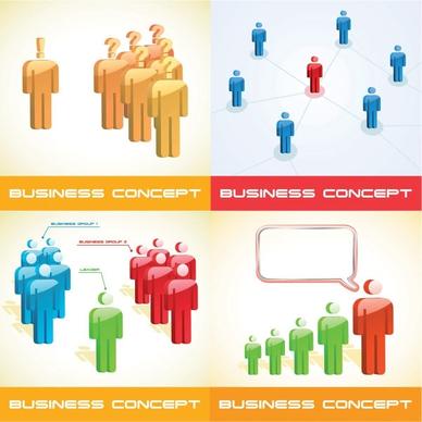 3d business people vector