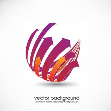 3d dynamic logo vector