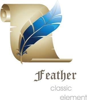 3d feather classic vector element, 3d vector design illustrator ai, photoshop 3d illustrator ai, classic design illustrator vector