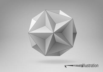 3d geometrical shapes design vector