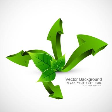 3d green lives colorful arrow vector design illustration