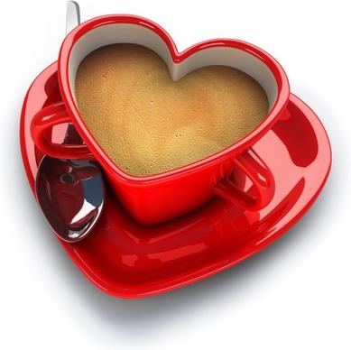 3d heartshaped series of highdefinition picture love coffee