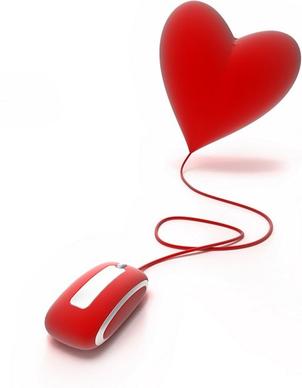 3d heartshaped series of highdefinition picture love the mouse