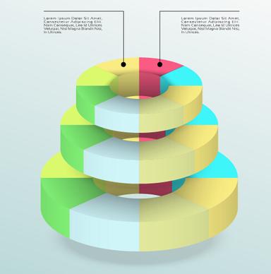 3d infographics business layout vector