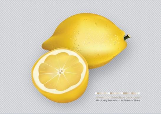 3D Lemons Fruit Vector