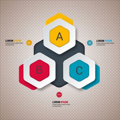 3d modern style infographic design with geometric arrangement