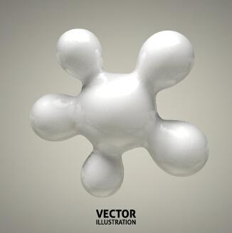 3d molecules spheres illustration vector background