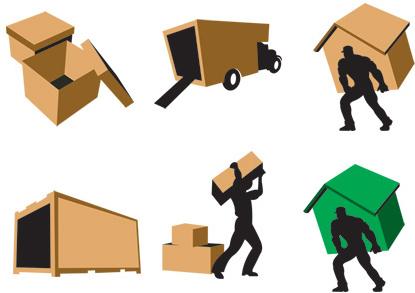 3d movers icon set