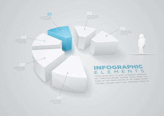 3d people with business infographics vector