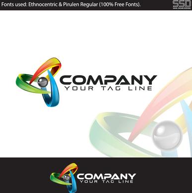 3d professional logo design template