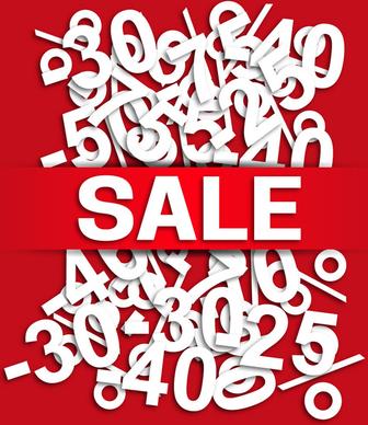 3d sales banner with messy numbers
