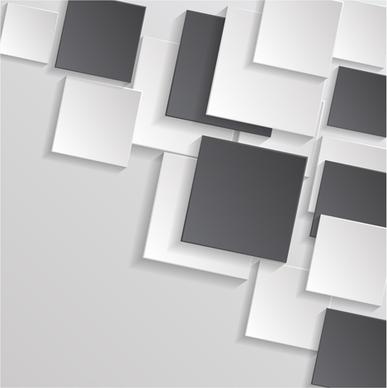 3d square abstract background vector