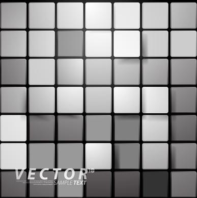3d squares with background design vector
