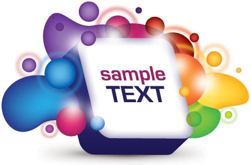 3d text box vector graphic