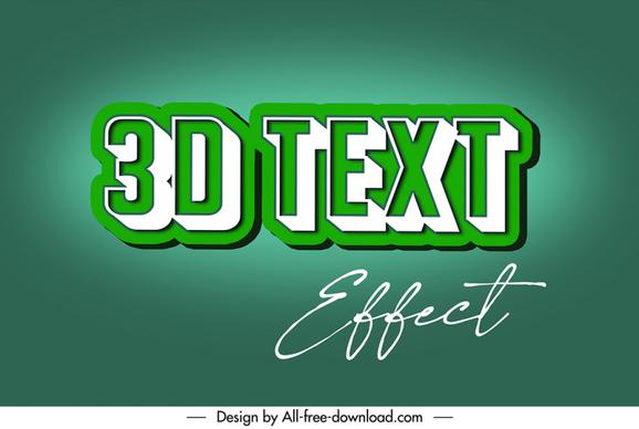 3d text style design elements elegant modern design