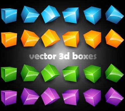 3d threedimensional box vector