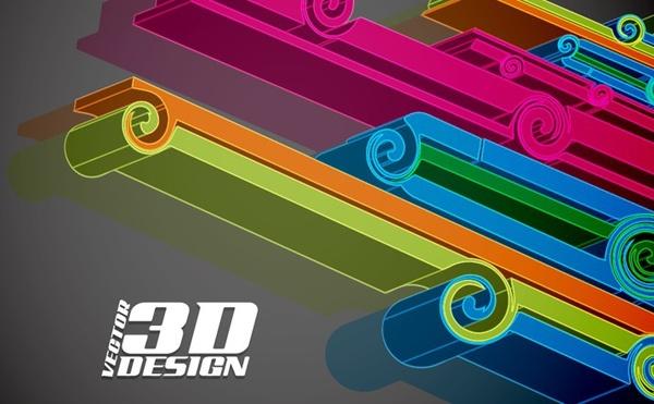 abstract 3d background colorful mechanism design