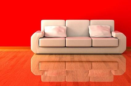 3d white sofa stock photo