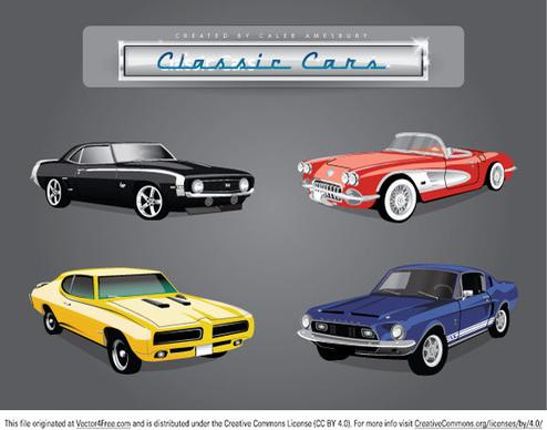4 vector classic cars
