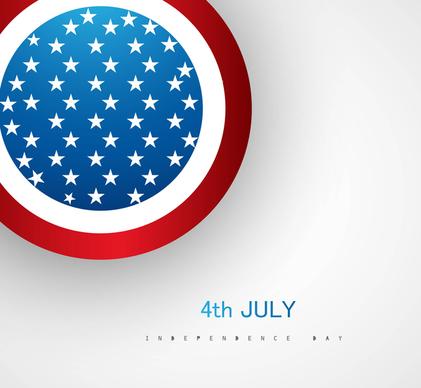 4th july american independence day circle vector