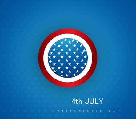 4th july american independence day circle vector design