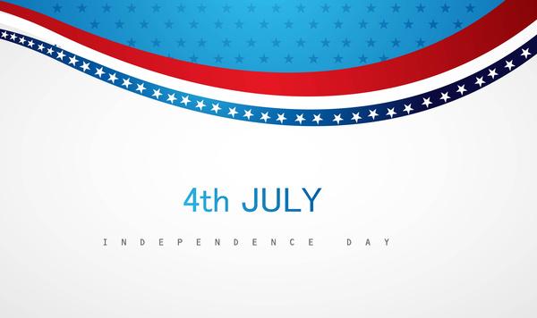 4th july american independence day stylish vector