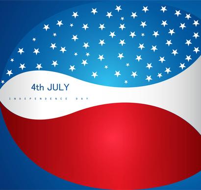 4th july american independence day vector shiny background