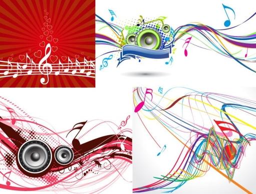 5 dynamic musical elements vector the trend