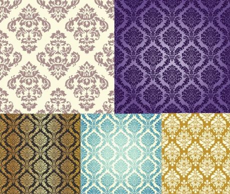 5 gorgeous pattern vector background