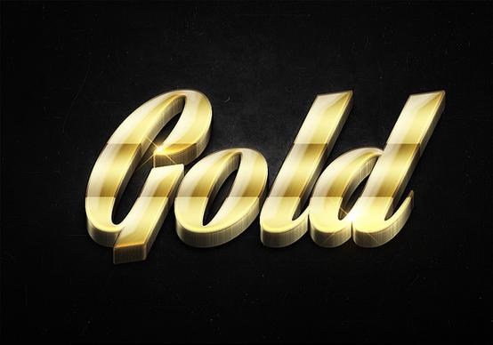 63 3d shiny gold text effects preview