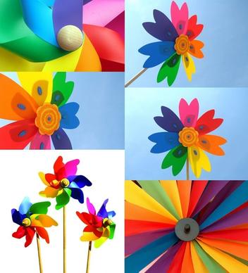 6 colorful windmill hd picture
