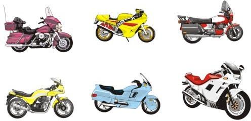 6 models vector motorcycle