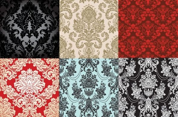 6 shades of fashion pattern vector