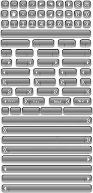 72 Free Vector Glass Buttons and Bars
