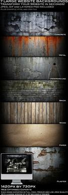 7 cool web page background psd layered