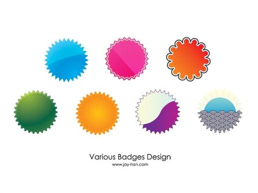
								7 Web 2.0 Badges Vector Download							