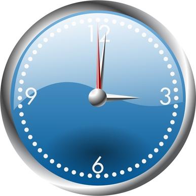 A blue and chrome clock