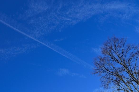 a blue sky