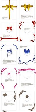 a collection of exquisite ribbons 02 vector