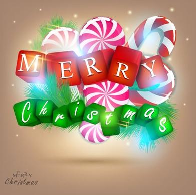 a gorgeous christmas elements background 01 vector