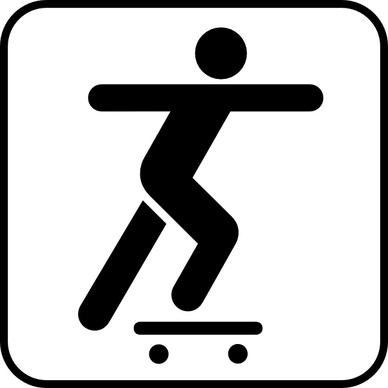 A Person Sliding On A Skate Board clip art