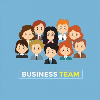 a set of business avatars