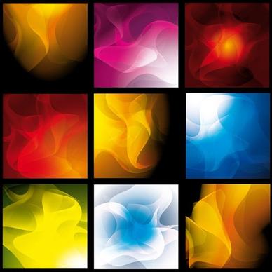 a variety of smoke background vector