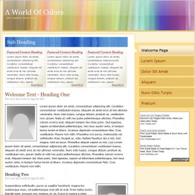 A World Of Colors Template