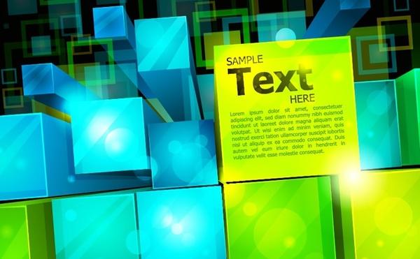 abstract 3d squares background colorful sparkling style