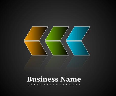 abstract arrow shiny business icon vector