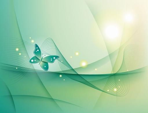 Abstract Backgorund with Butterfly Vector