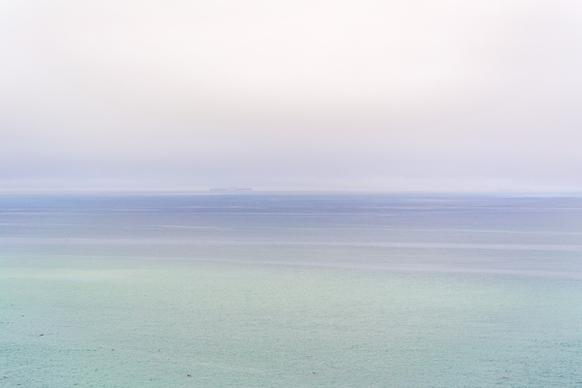 abstract background beach calm coast fog horizon